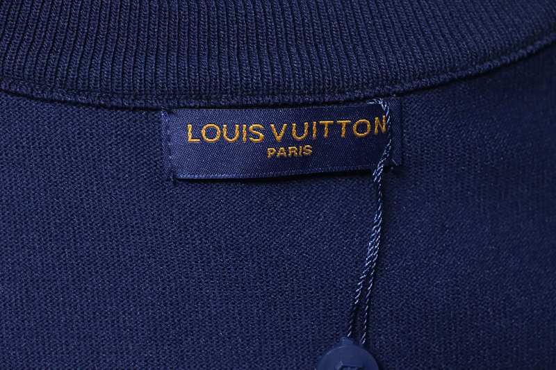 LOUIS VUITTON Black White Short Sleeve T-Shirt