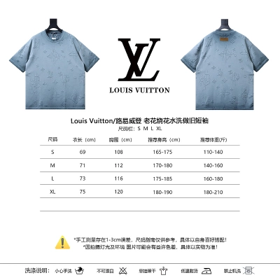 LOUIS VUITTON Burnout Monogram Burnout Washed Vintage Black Dark Gray Short Sleeve T-Shirt 02