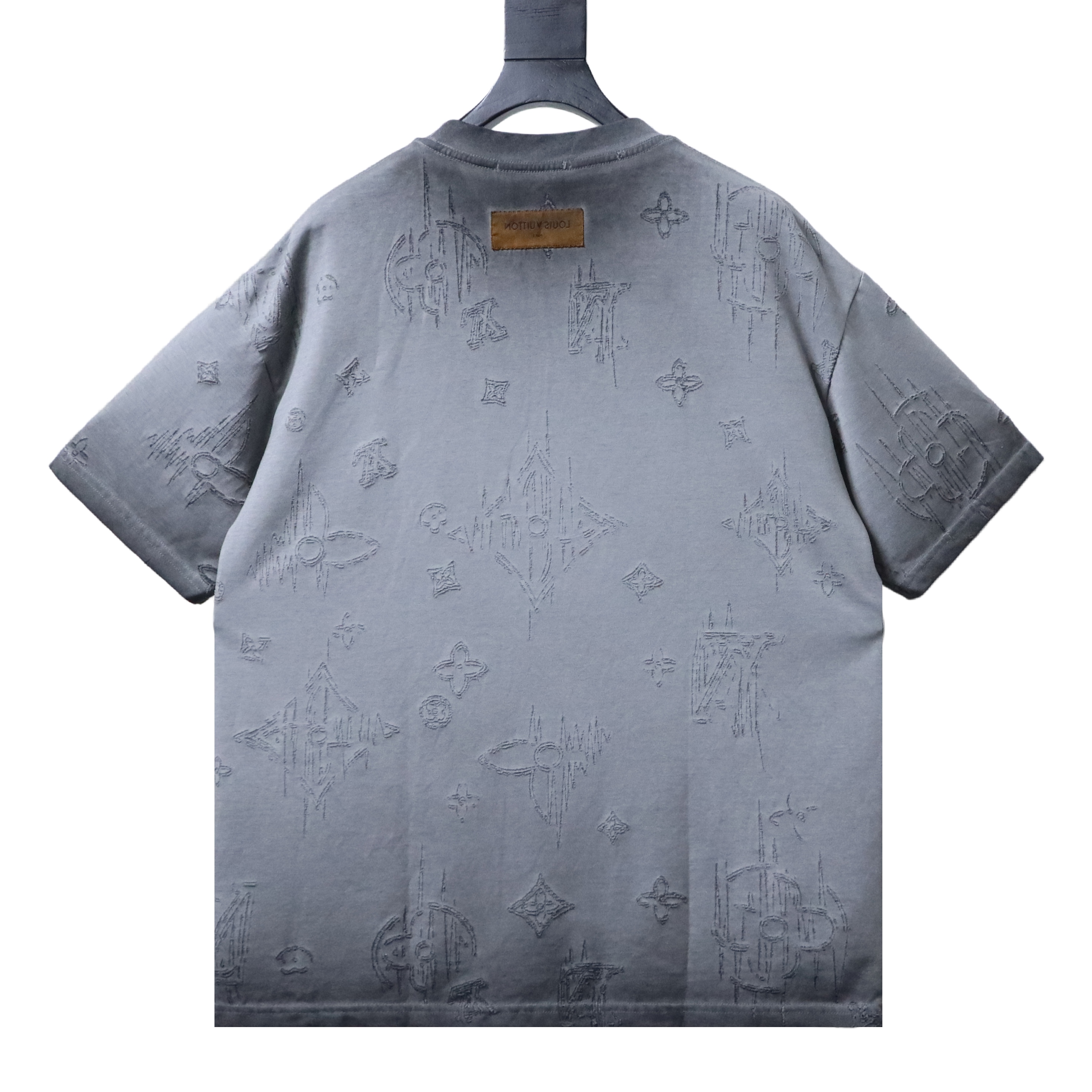 LOUIS VUITTON Burnout Monogram Burnout Washed Vintage Dark Gray Gray Short Sleeve T-Shirt