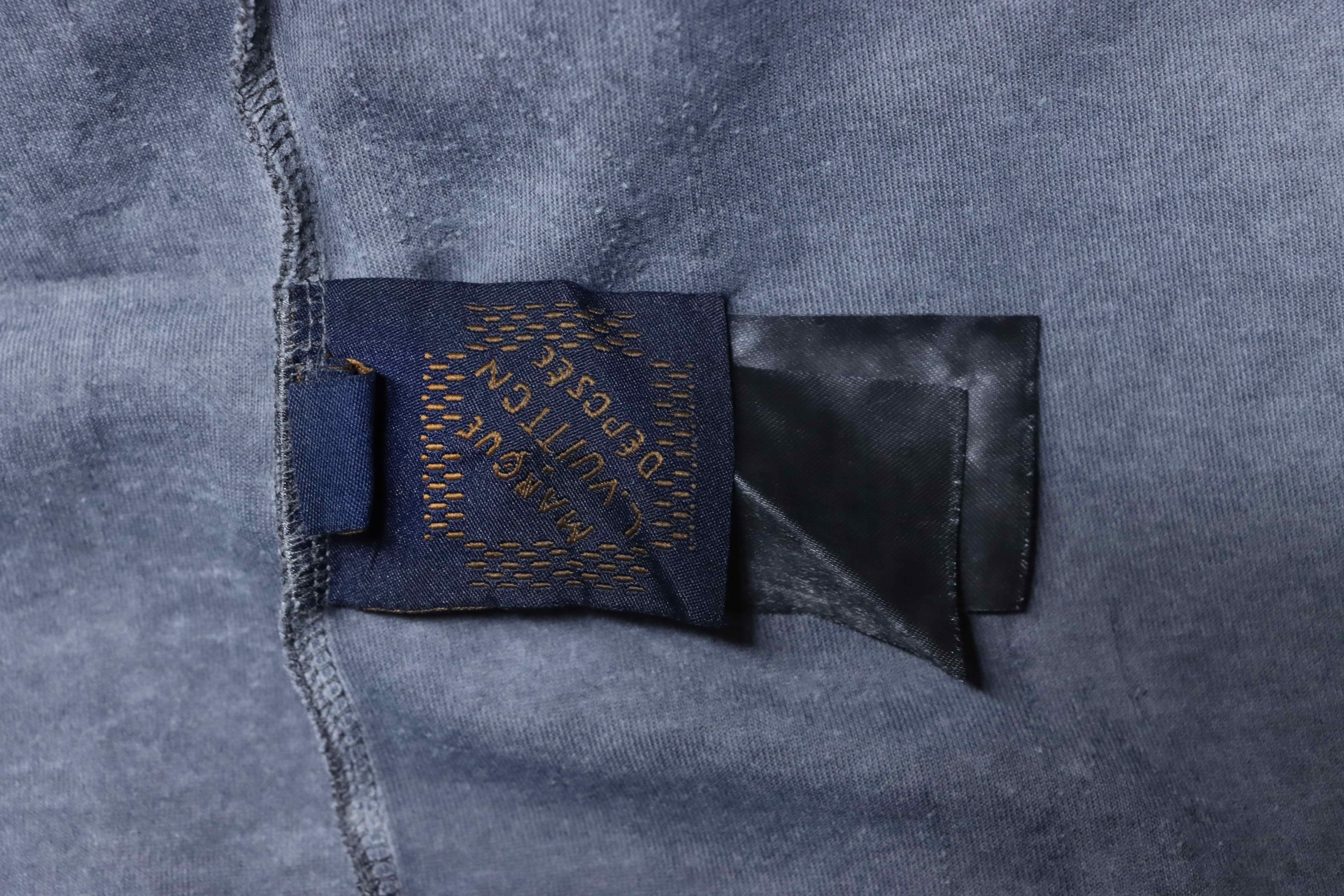 LOUIS VUITTON Burnout Monogram Burnout Washed Vintage Dark Gray Gray Short Sleeve T-Shirt