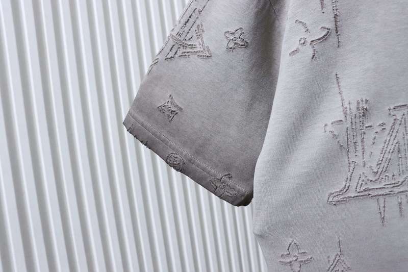 LOUIS VUITTON Burnout Monogram Burnout Washed Vintage Dark Gray Light Gray Short Sleeve T-Shirt