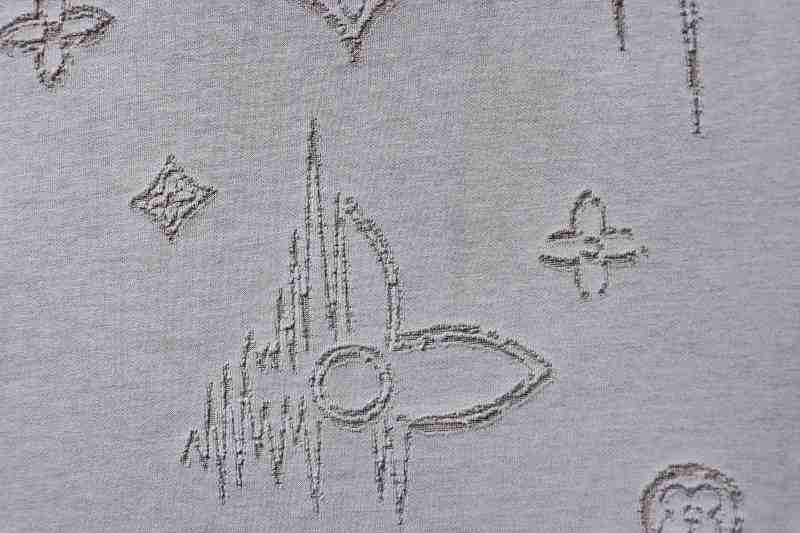 LOUIS VUITTON Burnout Monogram Burnout Washed Vintage Dark Gray Light Gray Short Sleeve T-Shirt