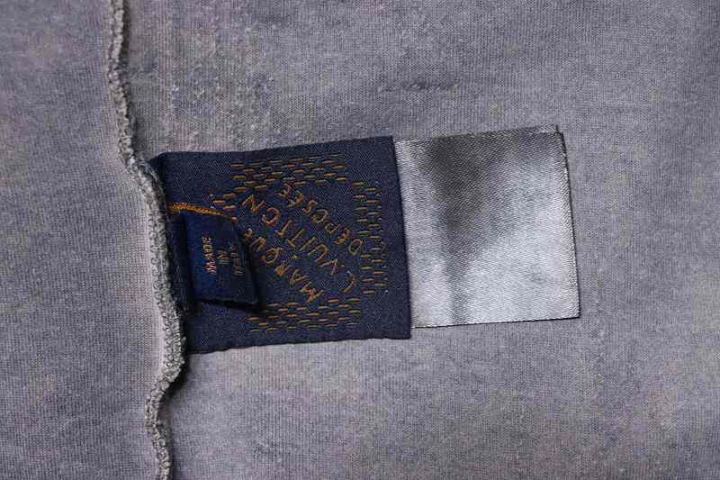 LOUIS VUITTON Burnout Monogram Burnout Washed Vintage Dark Gray Light Gray Short Sleeve T-Shirt