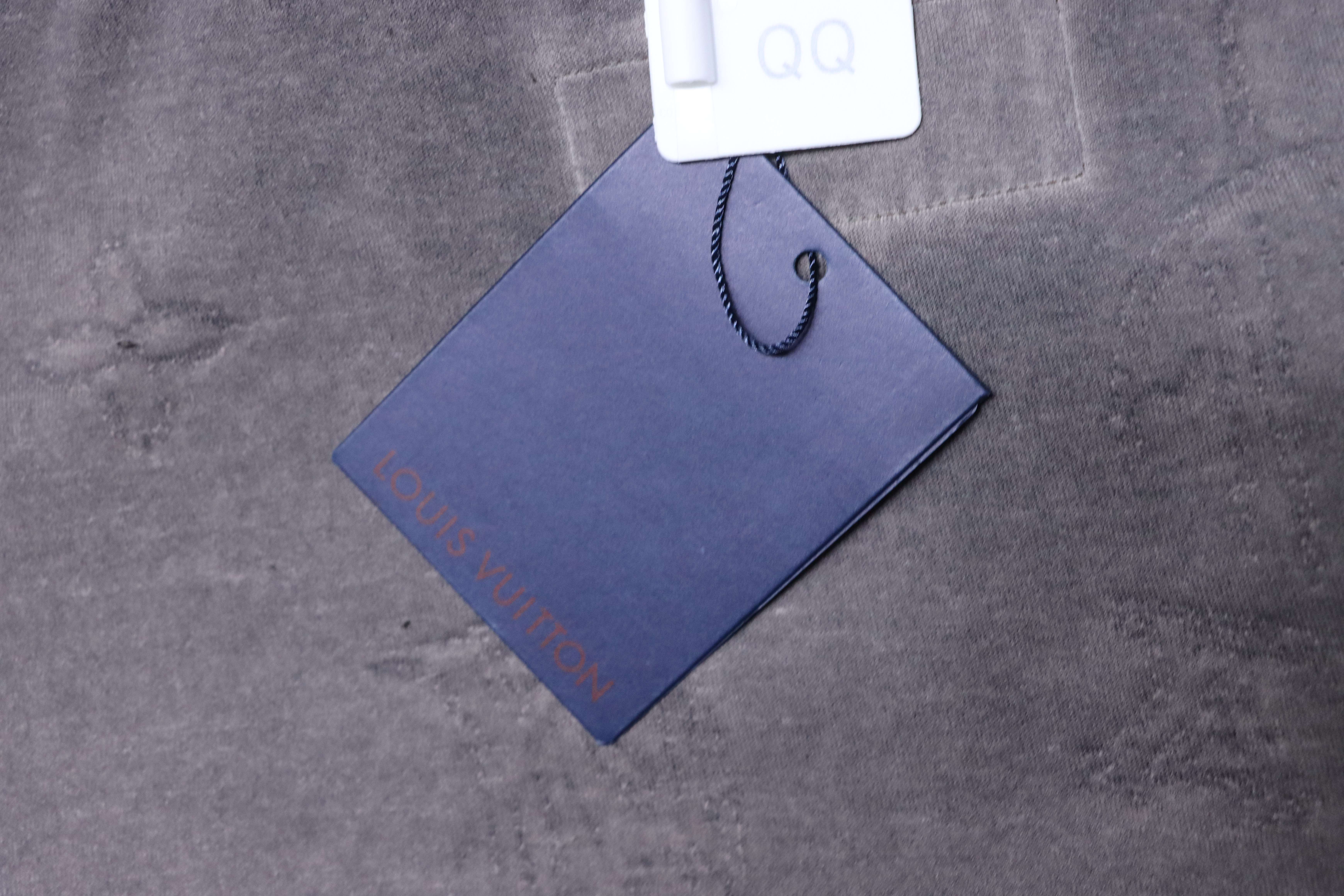LOUIS VUITTON Burnout Monogram Burnout Washed Vintage Dark Gray Light Gray Short Sleeve T-Shirt