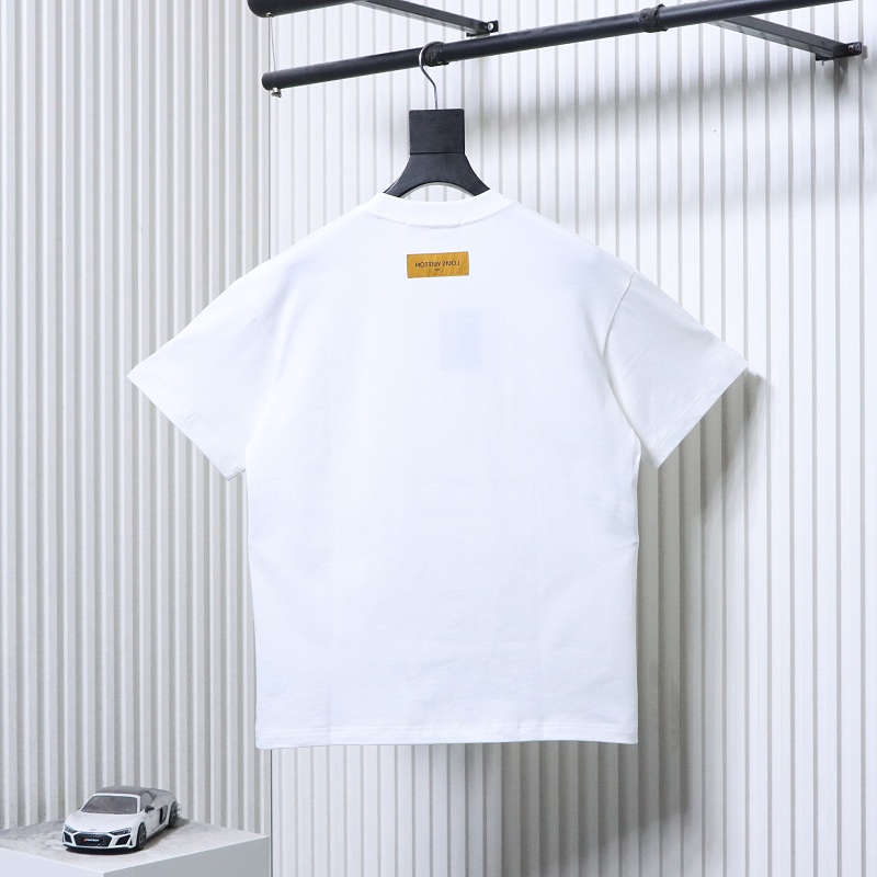 LOUIS VUITTON Checkerboard Cactus Print Black White Short Sleeve T-Shirt