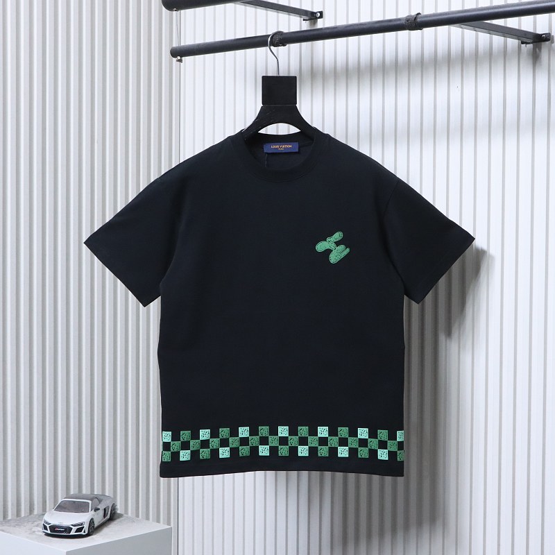 LOUIS VUITTON Checkerboard Cactus Print Short Sleeve T-Shirt Style 2
