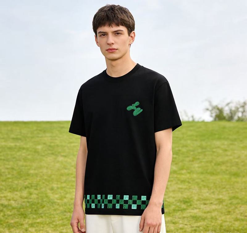 LOUIS VUITTON Checkerboard Cactus Print Short Sleeve T-Shirt Style 2