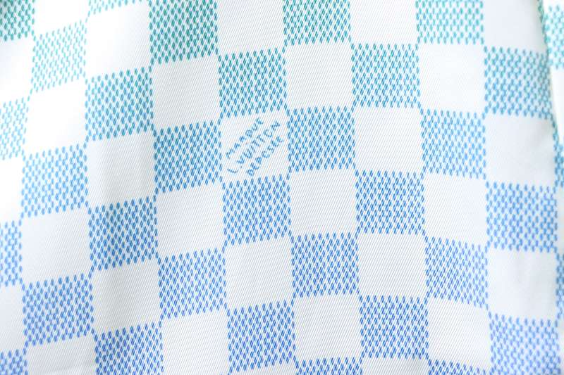 LOUIS VUITTON Checkerboard Collar Gradient Short Sleeve Shirt