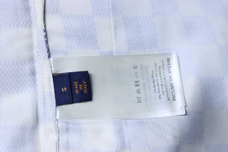 LOUIS VUITTON Checkerboard Collar Gradient Short Sleeve Shirt