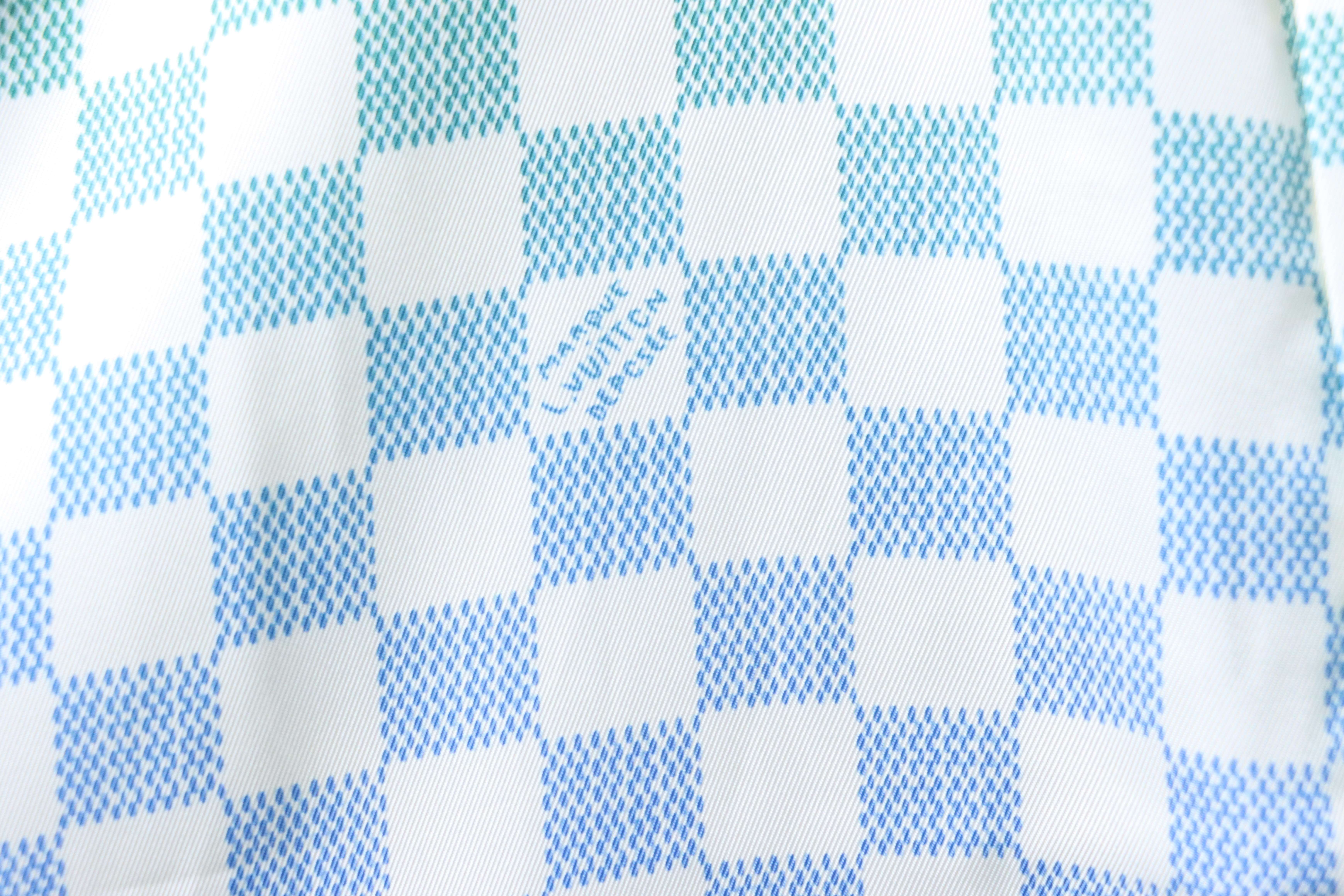 LOUIS VUITTON Checkerboard Collar Gradient Short Sleeve Shirt