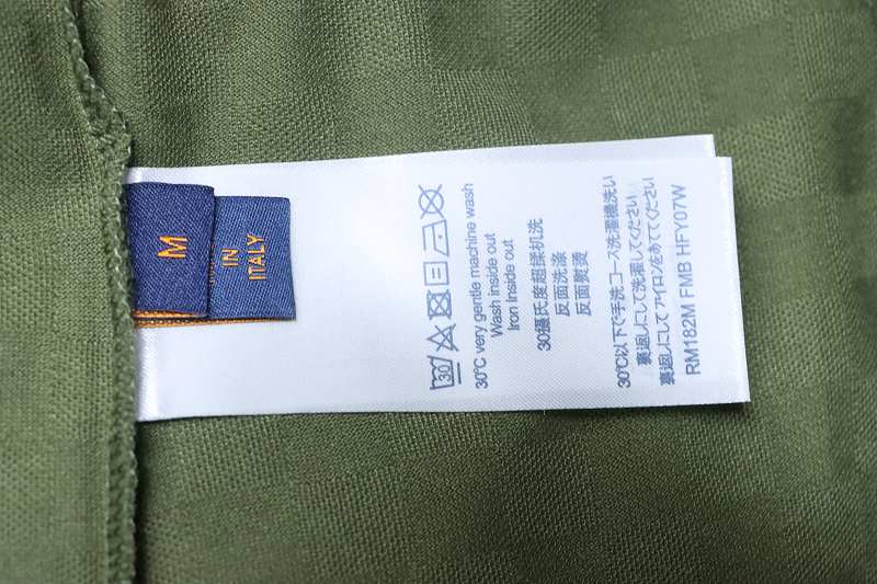 LOUIS VUITTON Checkerboard Embroidery Black Short Sleeve T-Shirt