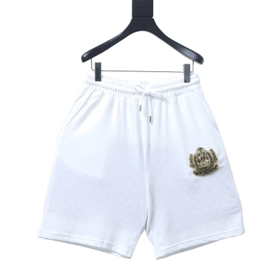 LOUIS VUITTON Checkerboard Embroidery Black Shorts 01