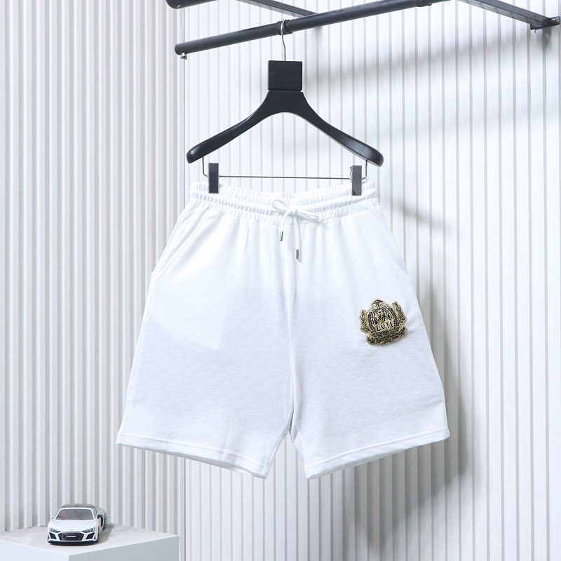 LOUIS VUITTON Checkerboard Embroidery Black Shorts