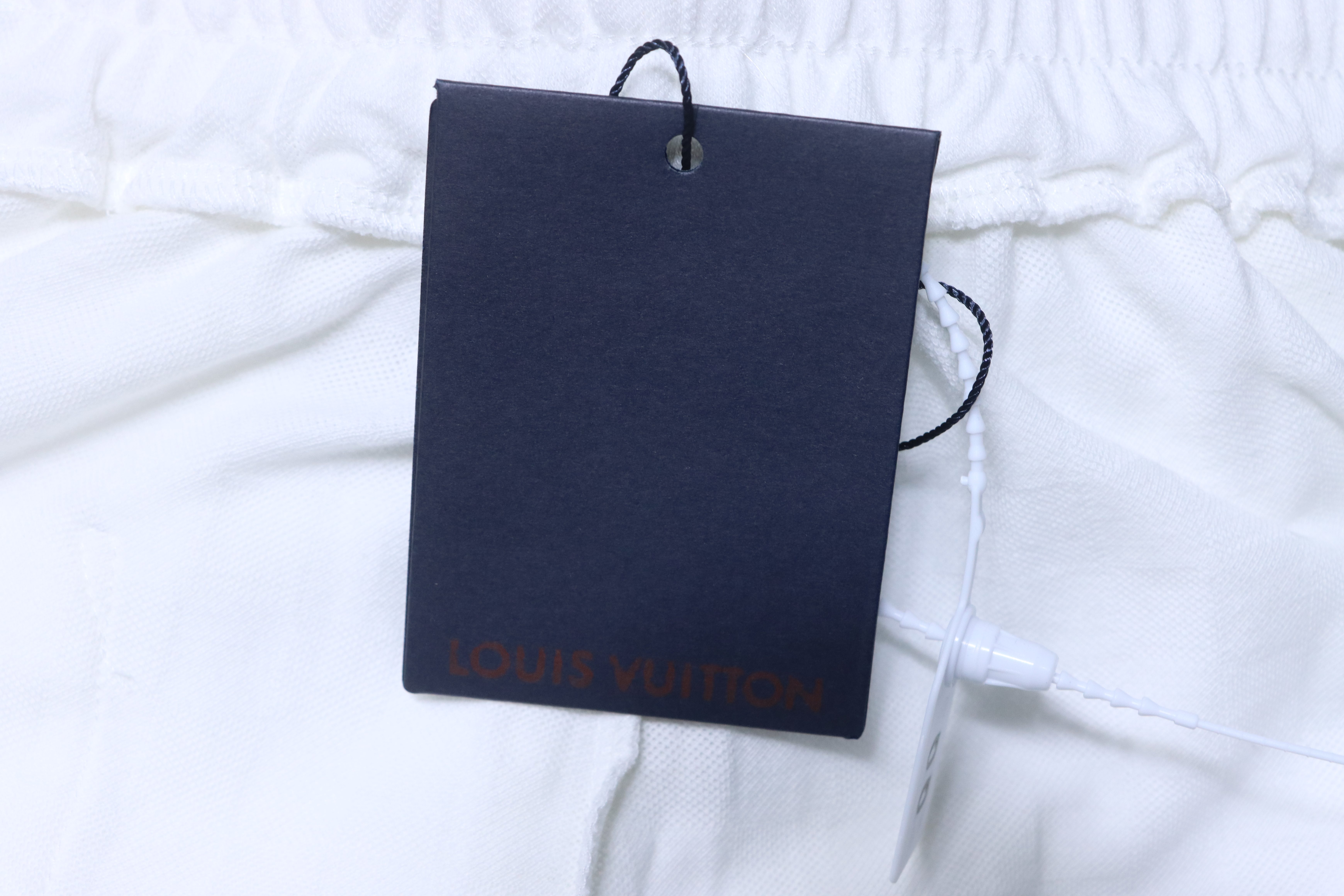 LOUIS VUITTON Checkerboard Embroidery Black Shorts