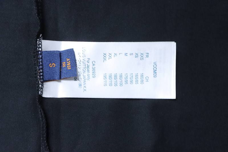 LOUIS VUITTON Chest Black White Short Sleeve T-Shirt