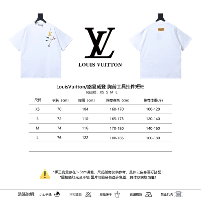 LOUIS VUITTON Chest Short Sleeve T-Shirt Style 2 02
