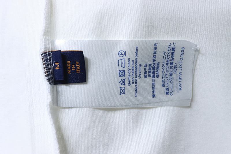 LOUIS VUITTON Clover Black White Short Sleeve T-Shirt Style 1