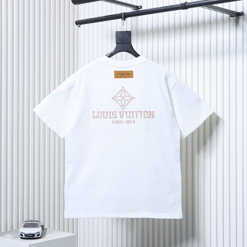 LOUIS VUITTON Clover Embroidery Short Sleeve T-Shirt Style 4