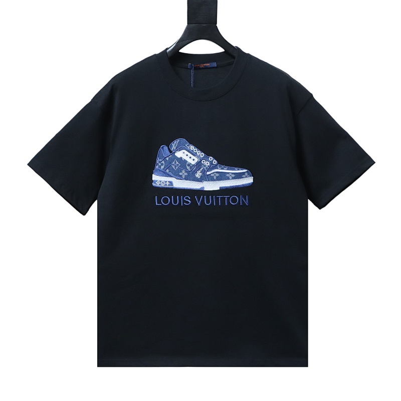 LOUIS VUITTON Clover Letter Embroidery Logo Short Sleeve T-Shirt Style 1