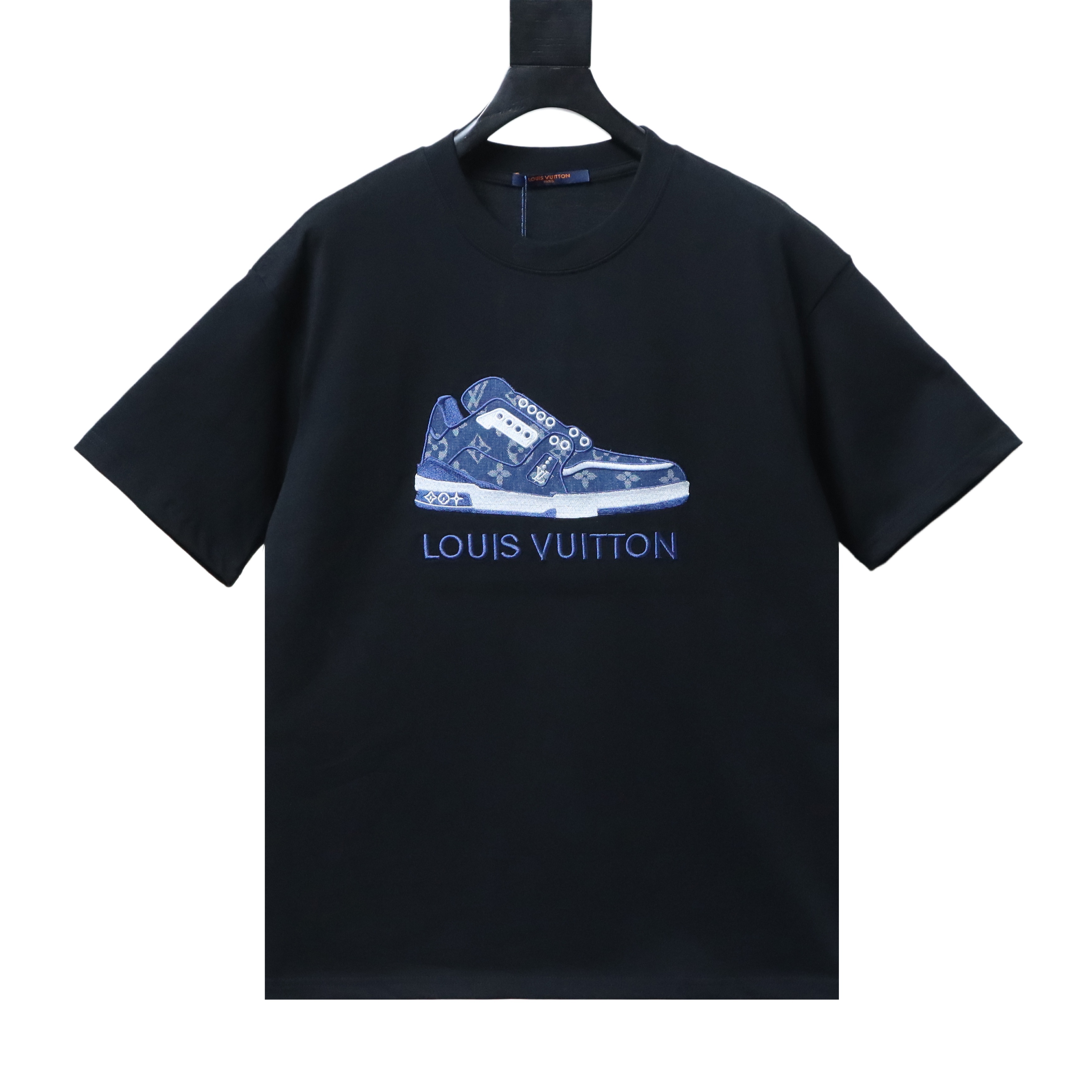 LOUIS VUITTON Clover Letter Embroidery Logo Short Sleeve T-Shirt Style 1