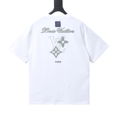 LOUIS VUITTON Clover Print Back Logo Black Short Sleeve T-Shirt 01