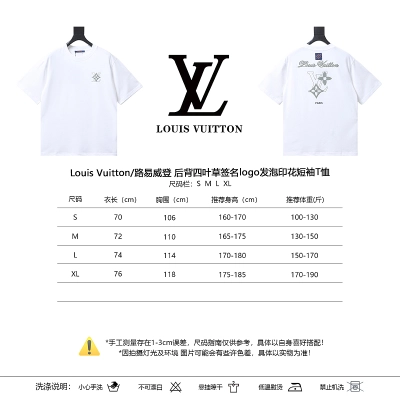 LOUIS VUITTON Clover Print Back Logo Black Short Sleeve T-Shirt 02
