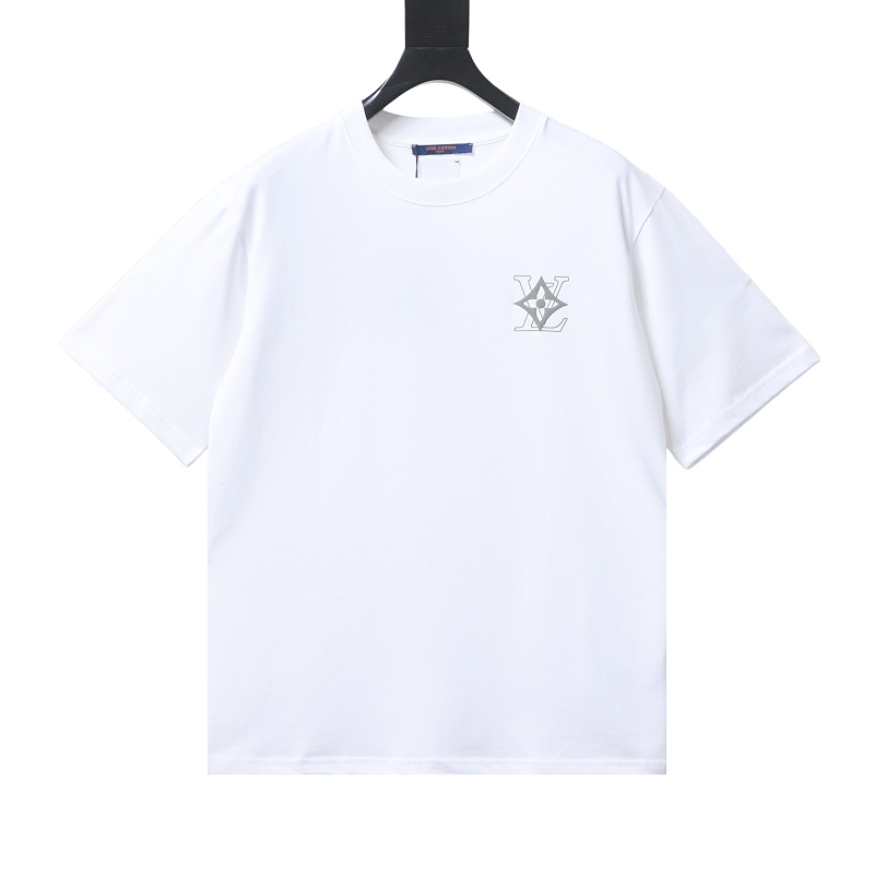 LOUIS VUITTON Clover Print Back Logo Black Short Sleeve T-Shirt