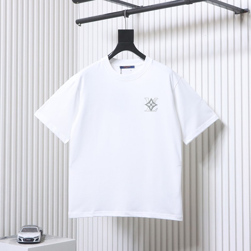 LOUIS VUITTON Clover Print Back Logo Black Short Sleeve T-Shirt
