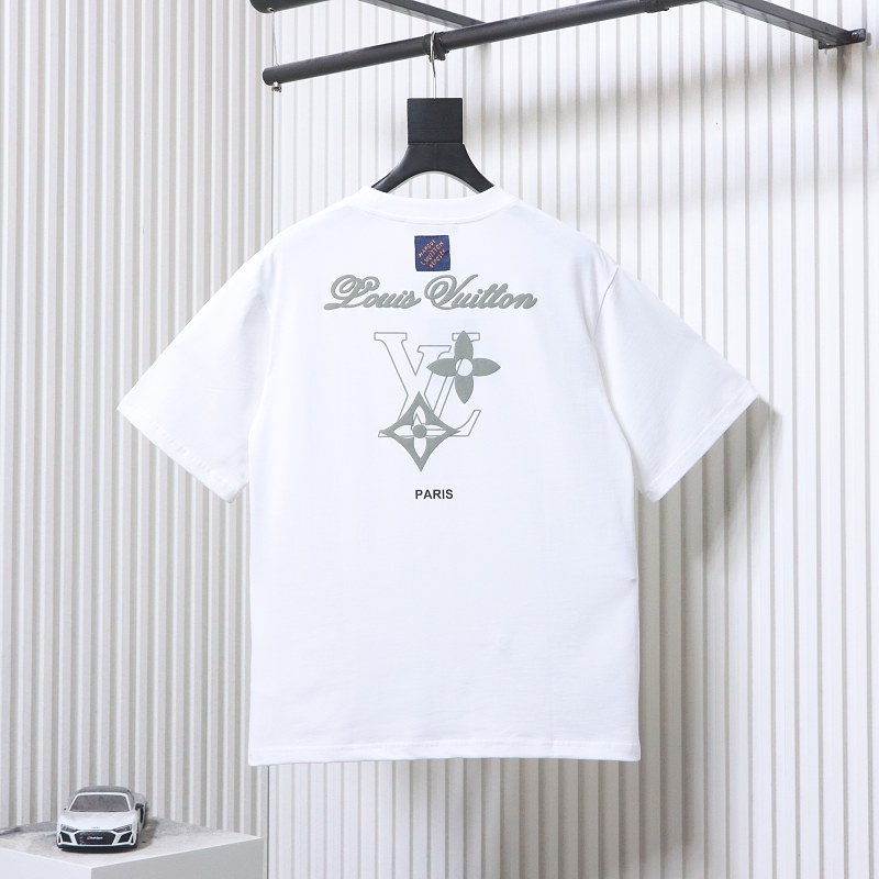 LOUIS VUITTON Clover Print Back Logo Black Short Sleeve T-Shirt