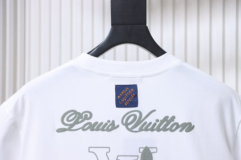 LOUIS VUITTON Clover Print Back Logo Black Short Sleeve T-Shirt