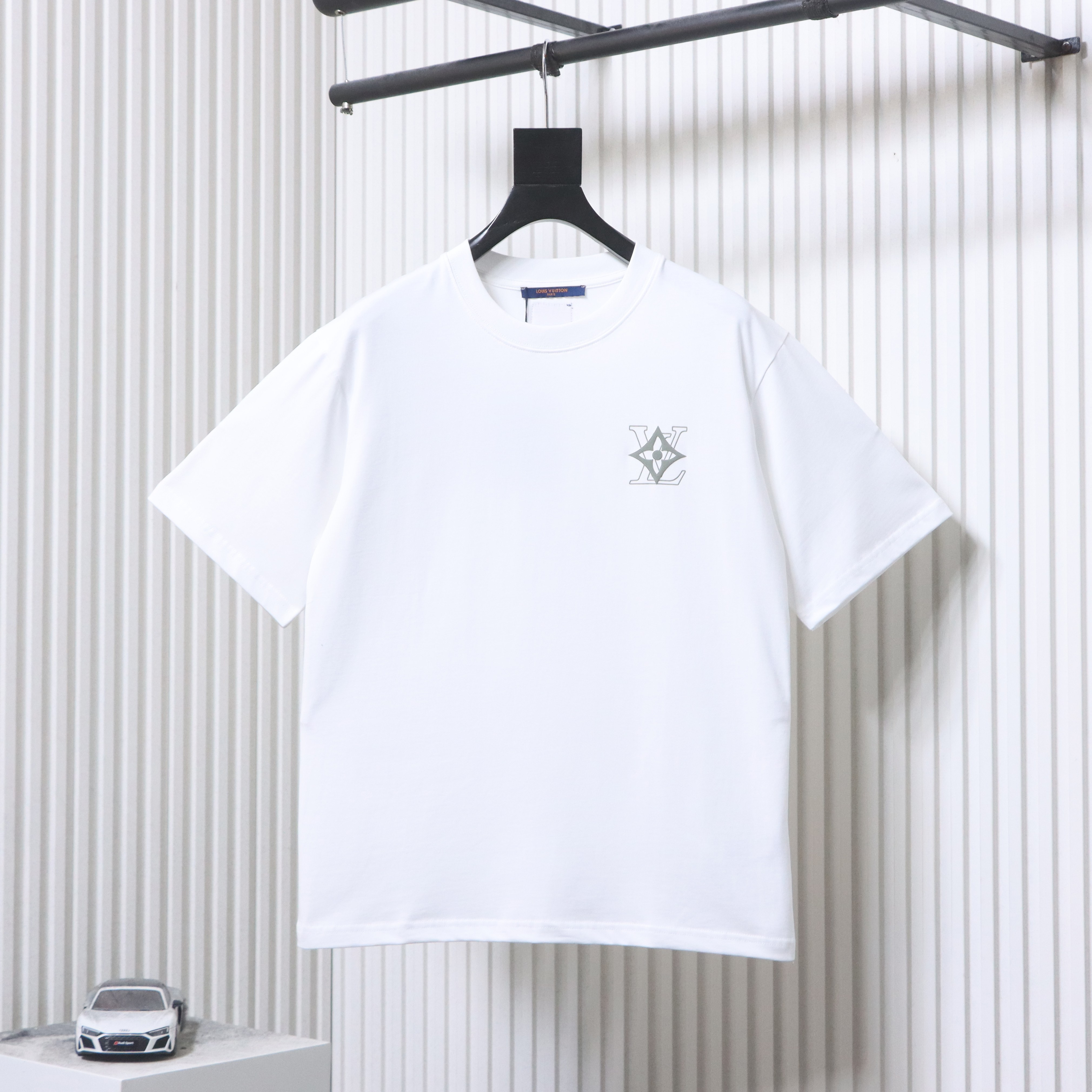 LOUIS VUITTON Clover Print Back Logo Black Short Sleeve T-Shirt