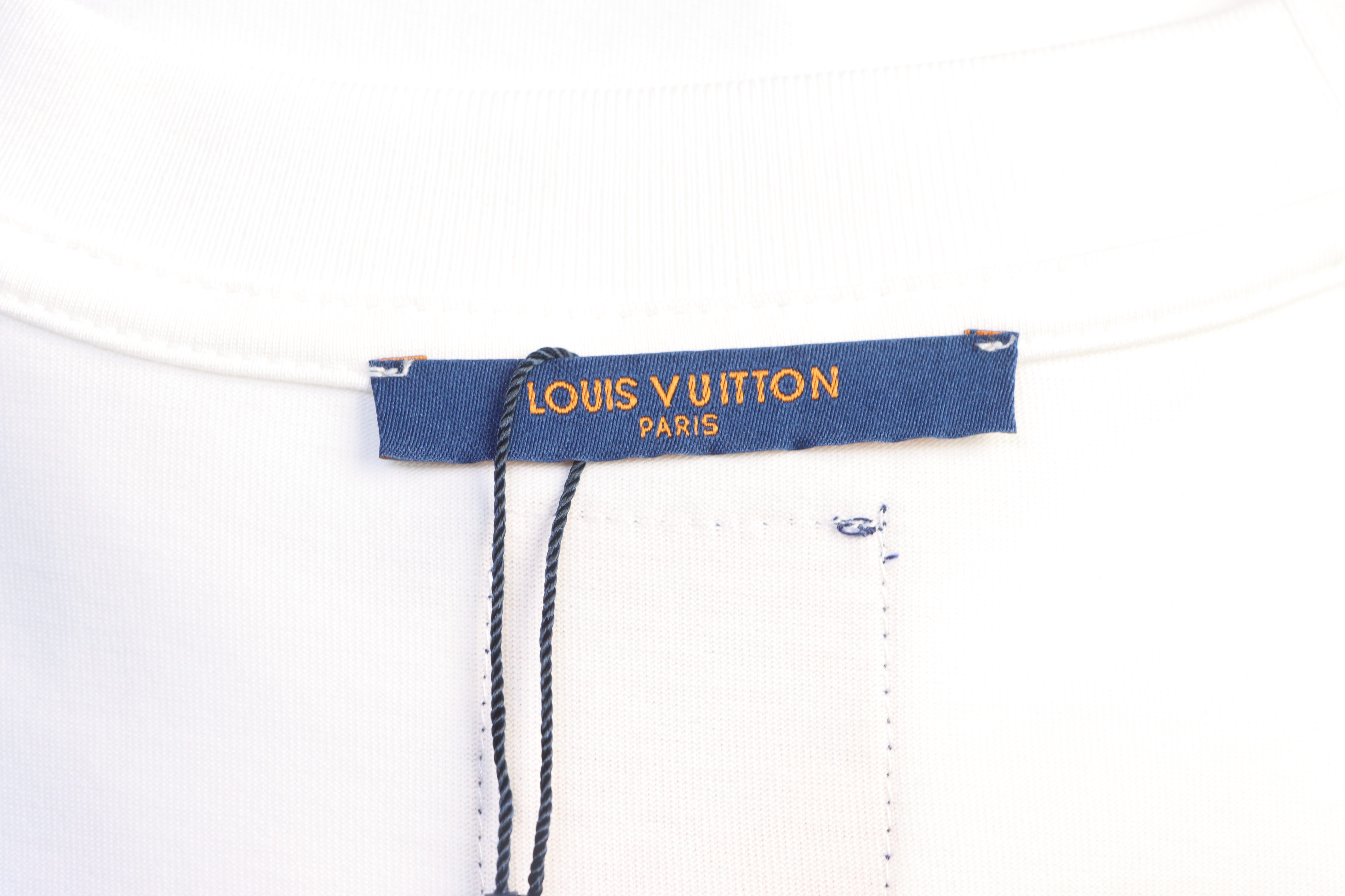 LOUIS VUITTON Clover Print Back Logo Black Short Sleeve T-Shirt