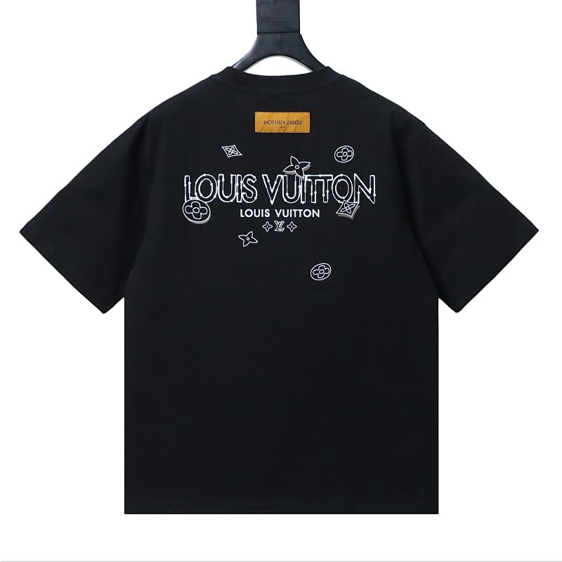 LOUIS VUITTON Clover Print Back Logo Short Sleeve T-Shirt