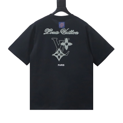 LOUIS VUITTON Clover Print Back Logo White Short Sleeve T-Shirt 01