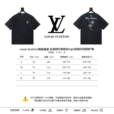 LOUIS VUITTON Clover Print Back Logo White Short Sleeve T-Shirt 02