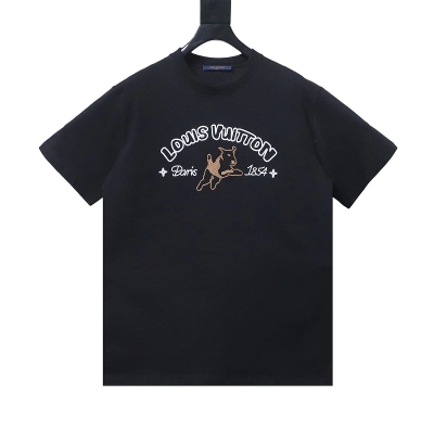 LOUIS VUITTON Collaboration Embroidery Short Sleeve T-Shirt 01