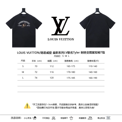 LOUIS VUITTON Collaboration Embroidery Short Sleeve T-Shirt 02