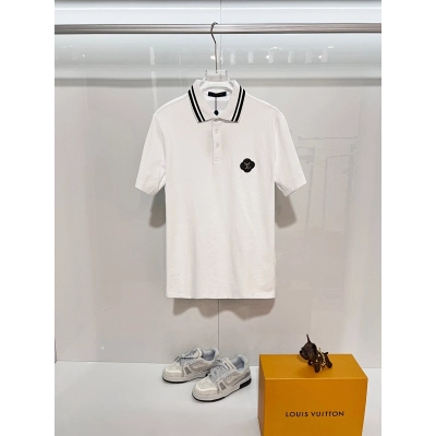 LOUIS VUITTON Collar Short Sleeve Polo Shirt Style 2 01