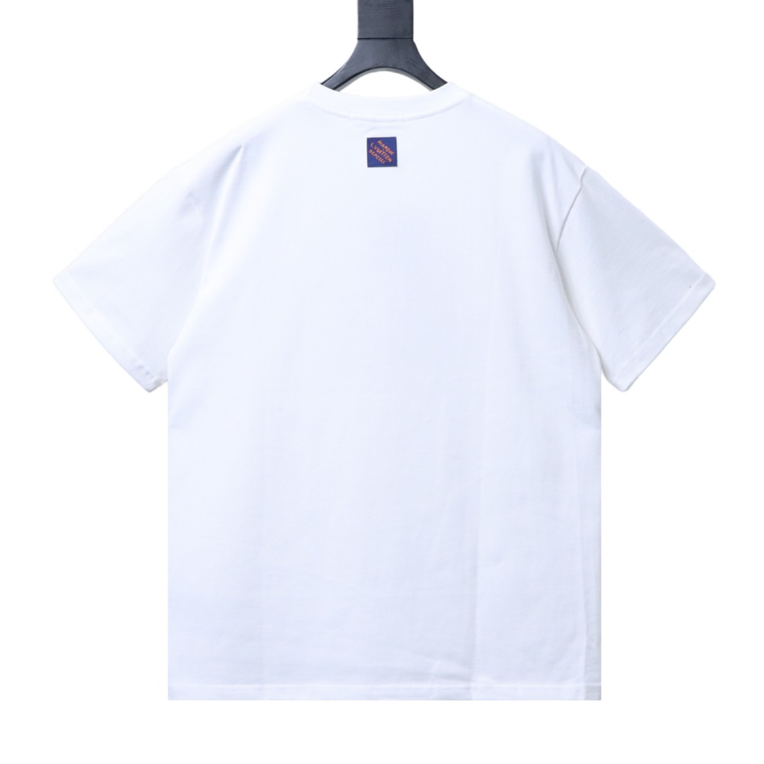 LOUIS VUITTON Cultural Landscape Pattern Embroidery Short Sleeve T-Shirt Style 2
