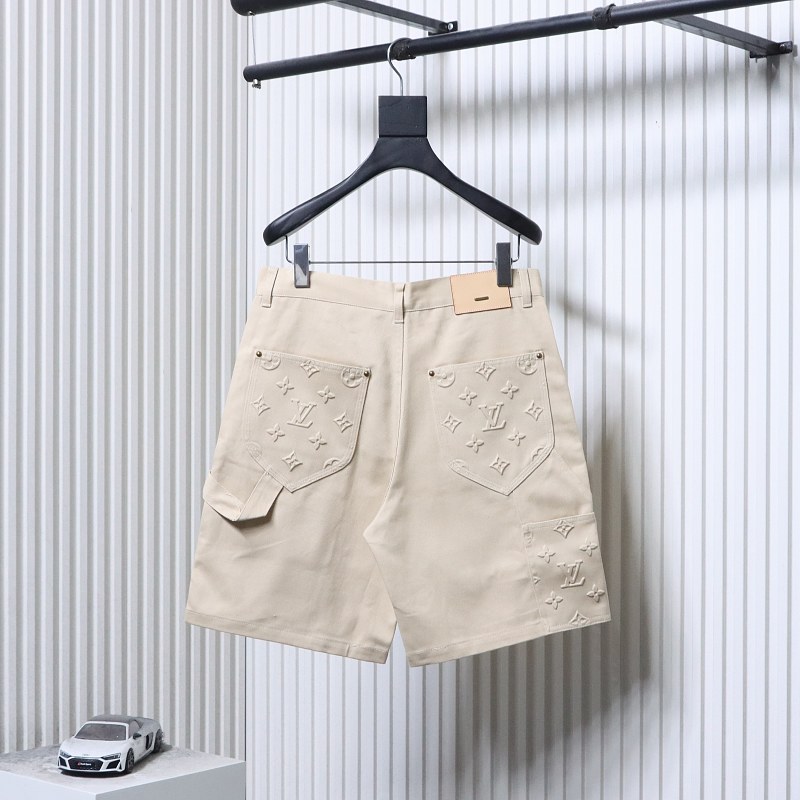 LOUIS VUITTON Embossed Monogram Denim Shorts Style 1