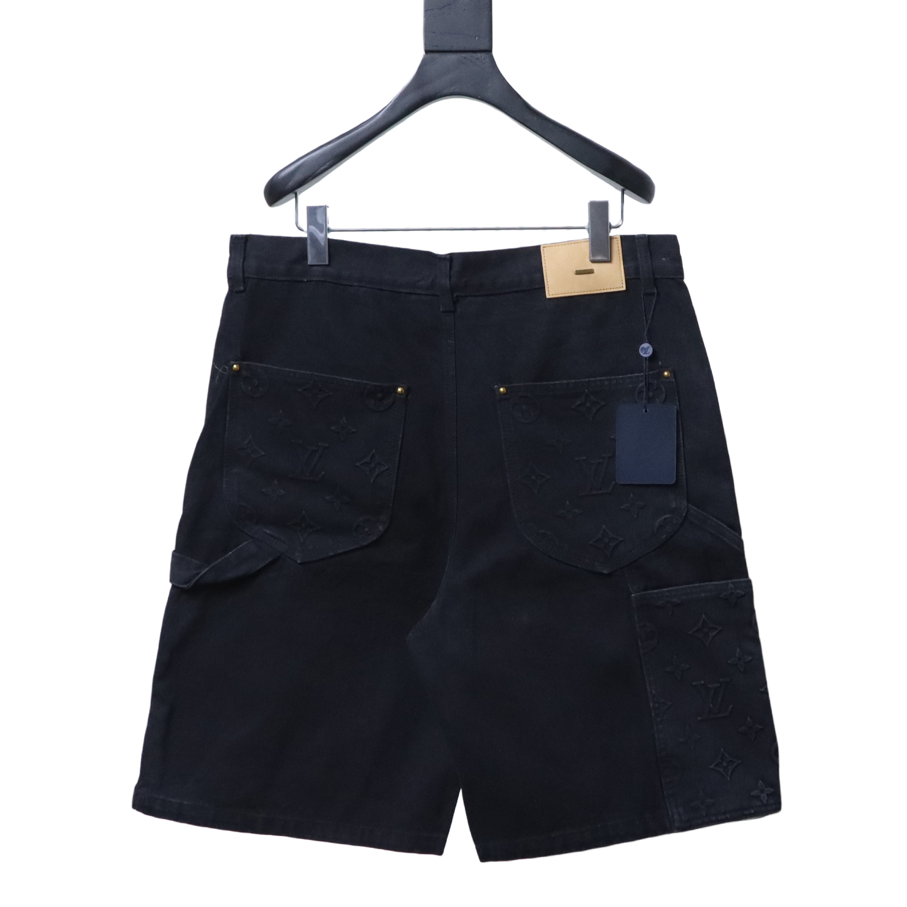 LOUIS VUITTON Embossed Monogram Denim Shorts Style 3
