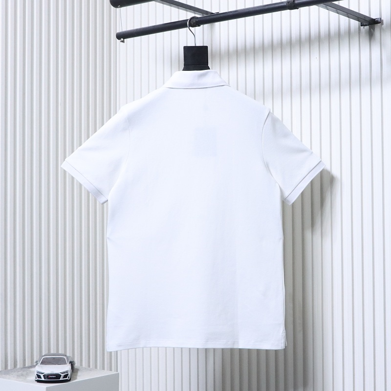 LOUIS VUITTON Embroidery Black Short Sleeve Polo Shirt