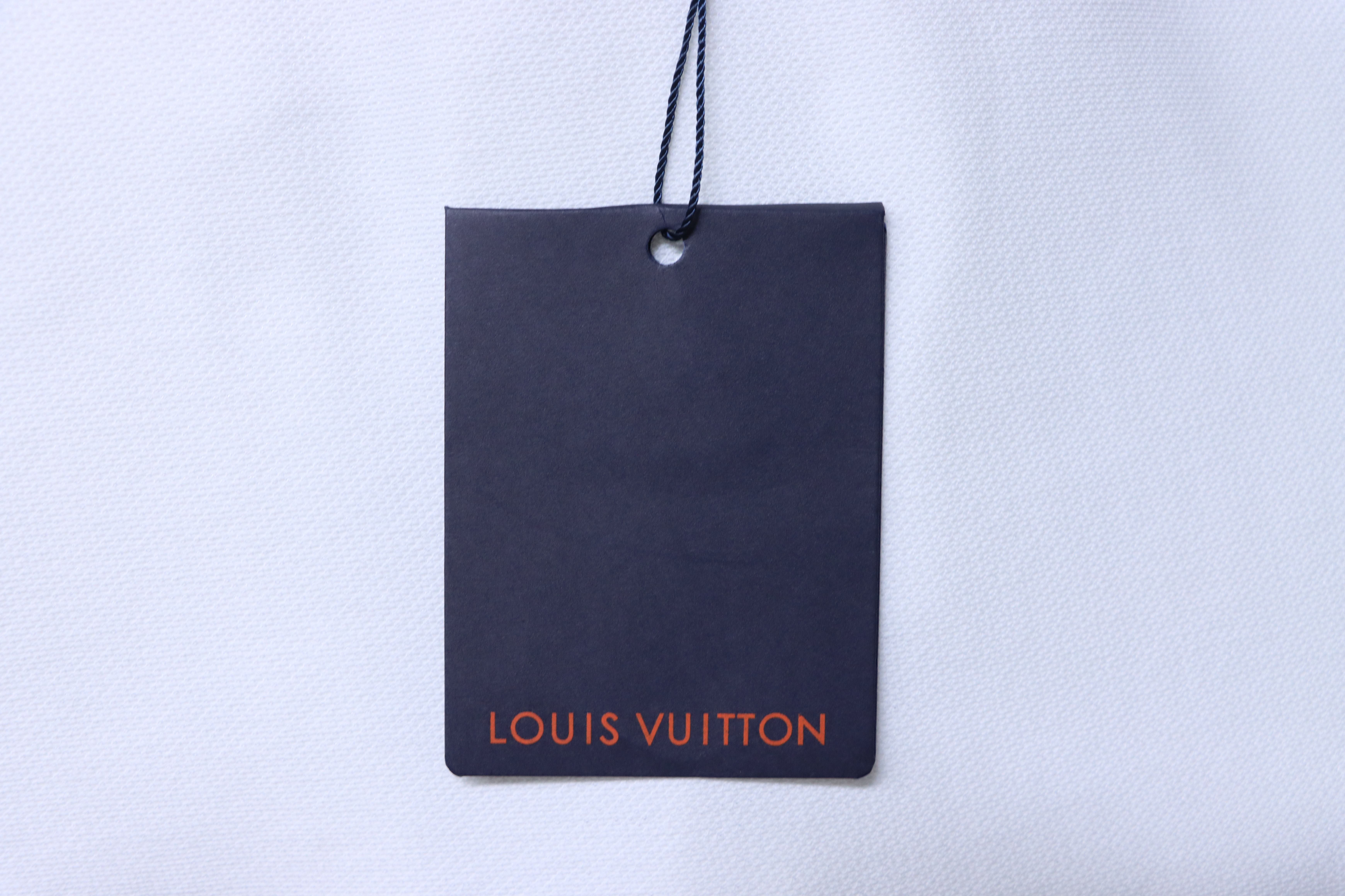 LOUIS VUITTON Embroidery Black Short Sleeve Polo Shirt