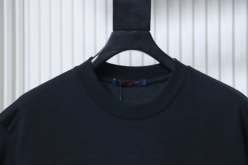 LOUIS VUITTON Embroidery Denim Short Sleeve T-Shirt