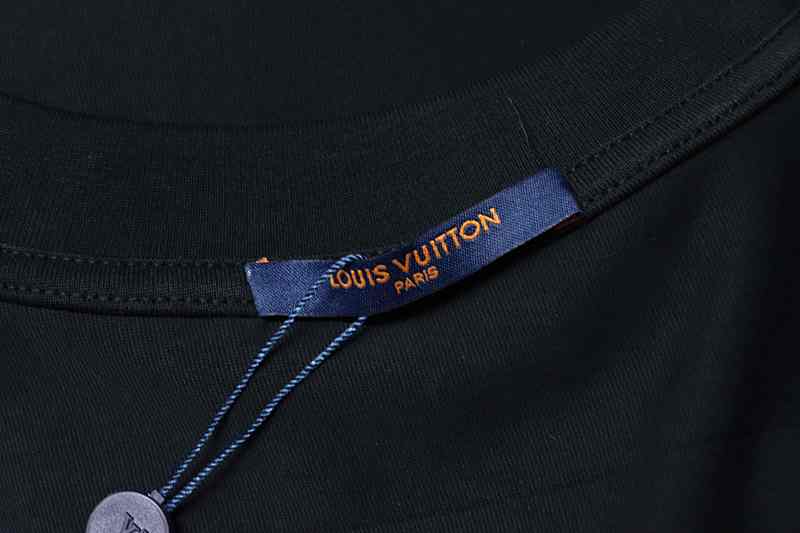 LOUIS VUITTON Embroidery Denim Short Sleeve T-Shirt