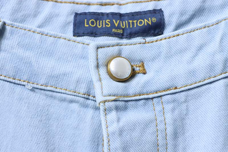 LOUIS VUITTON Embroidery Denim Shorts