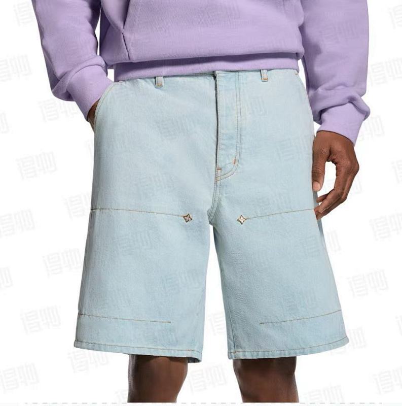 LOUIS VUITTON Embroidery Denim Shorts