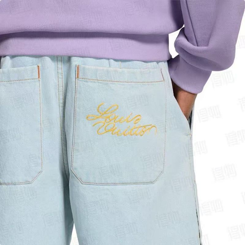 LOUIS VUITTON Embroidery Denim Shorts
