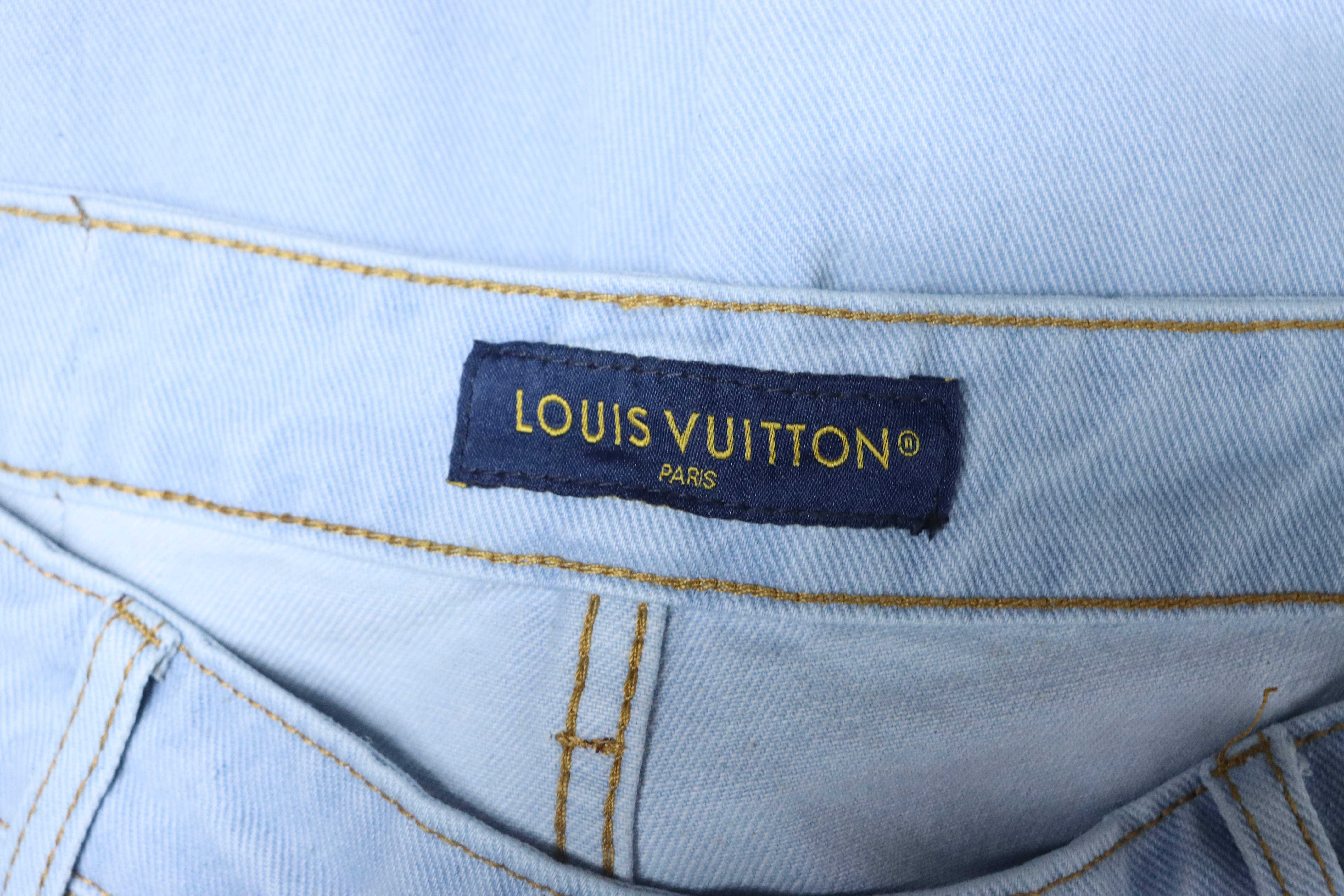 LOUIS VUITTON Embroidery Denim Shorts
