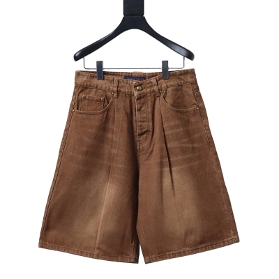 LOUIS VUITTON Embroidery Denim Shorts 01